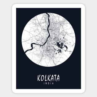 Kolkata, India City Map - Full Moon Sticker